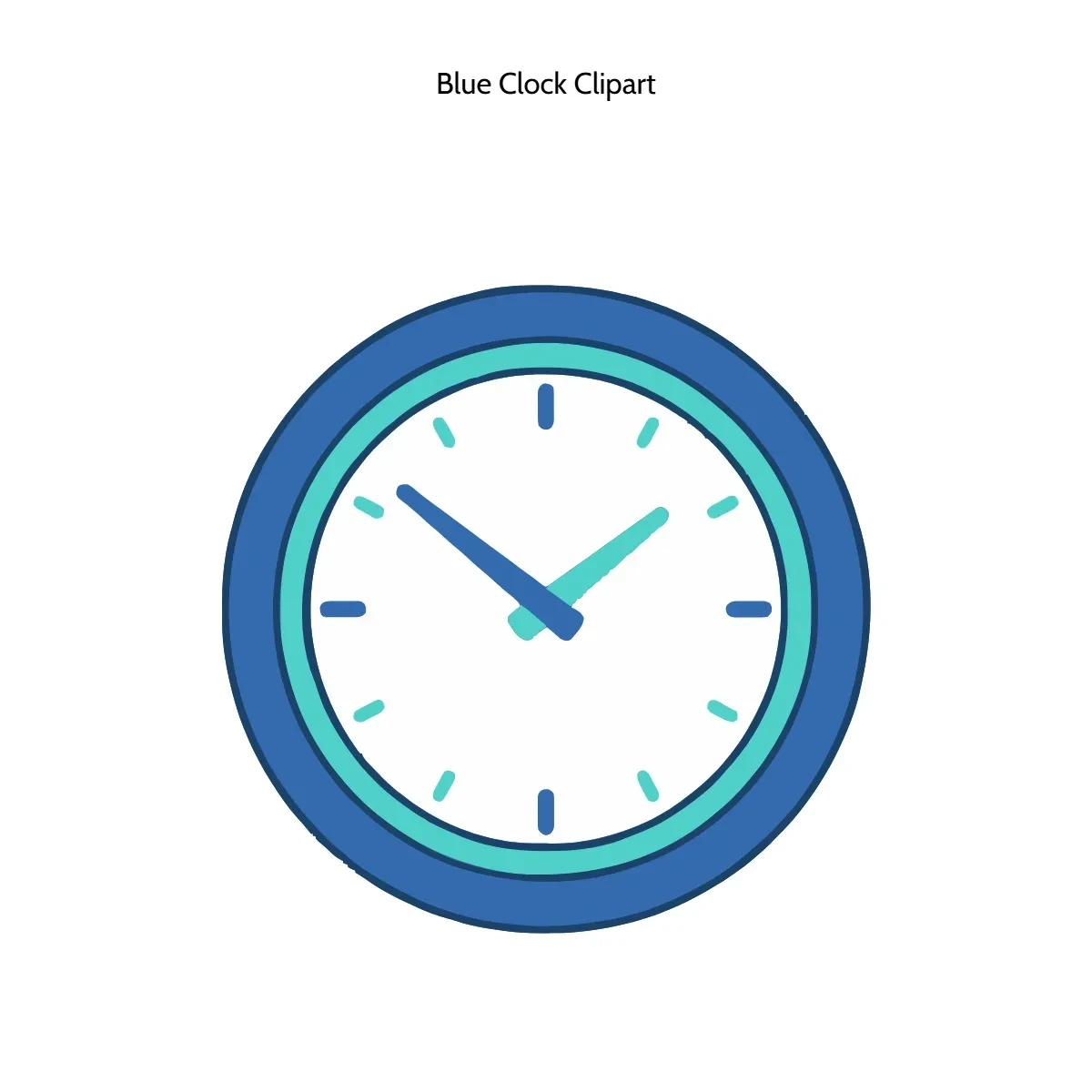 Free Blue Clock Clipart Template to Edit Online