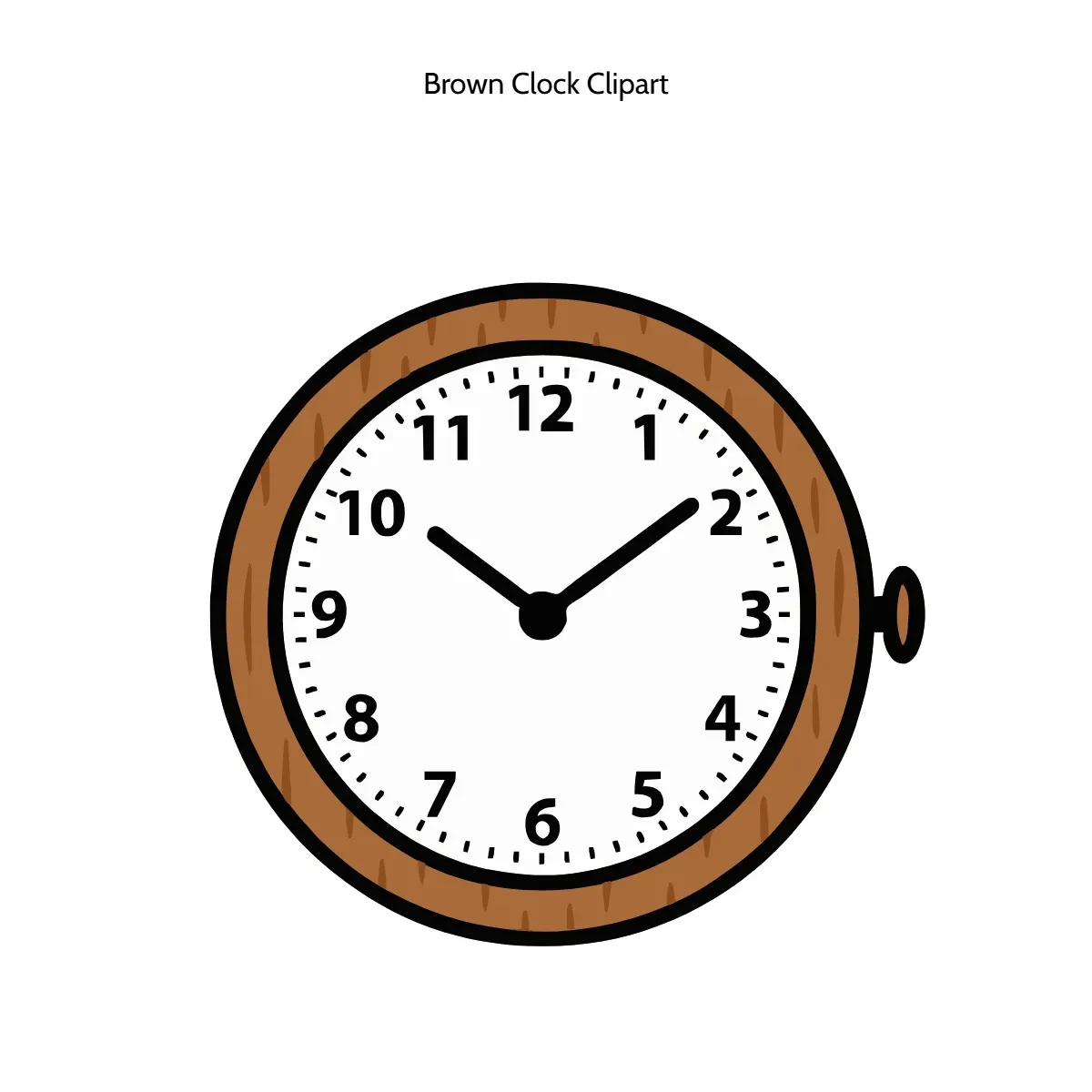 Free Brown Clock Clipart Template to Edit Online