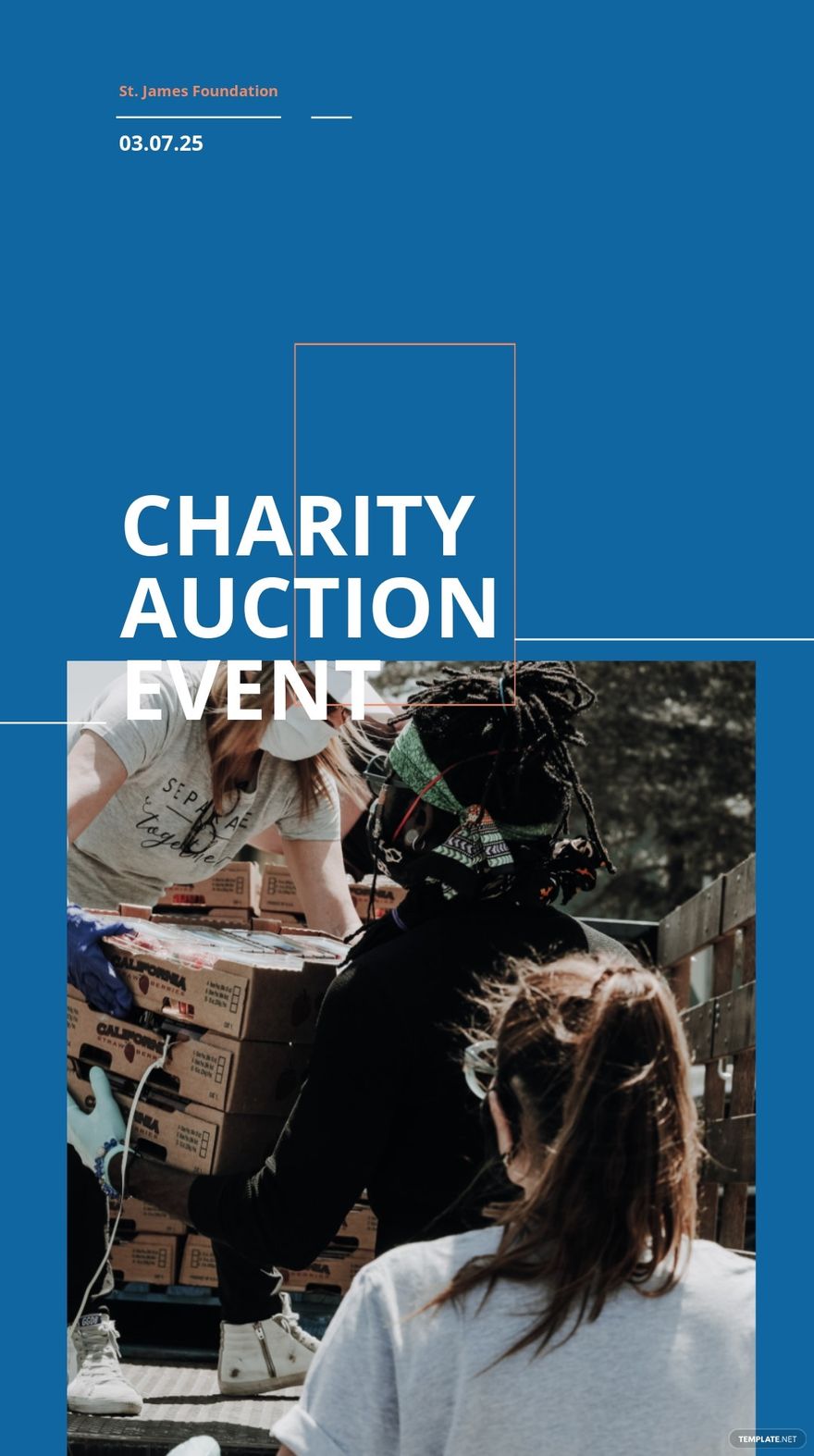 Charity Auction Whatsapp Post Template