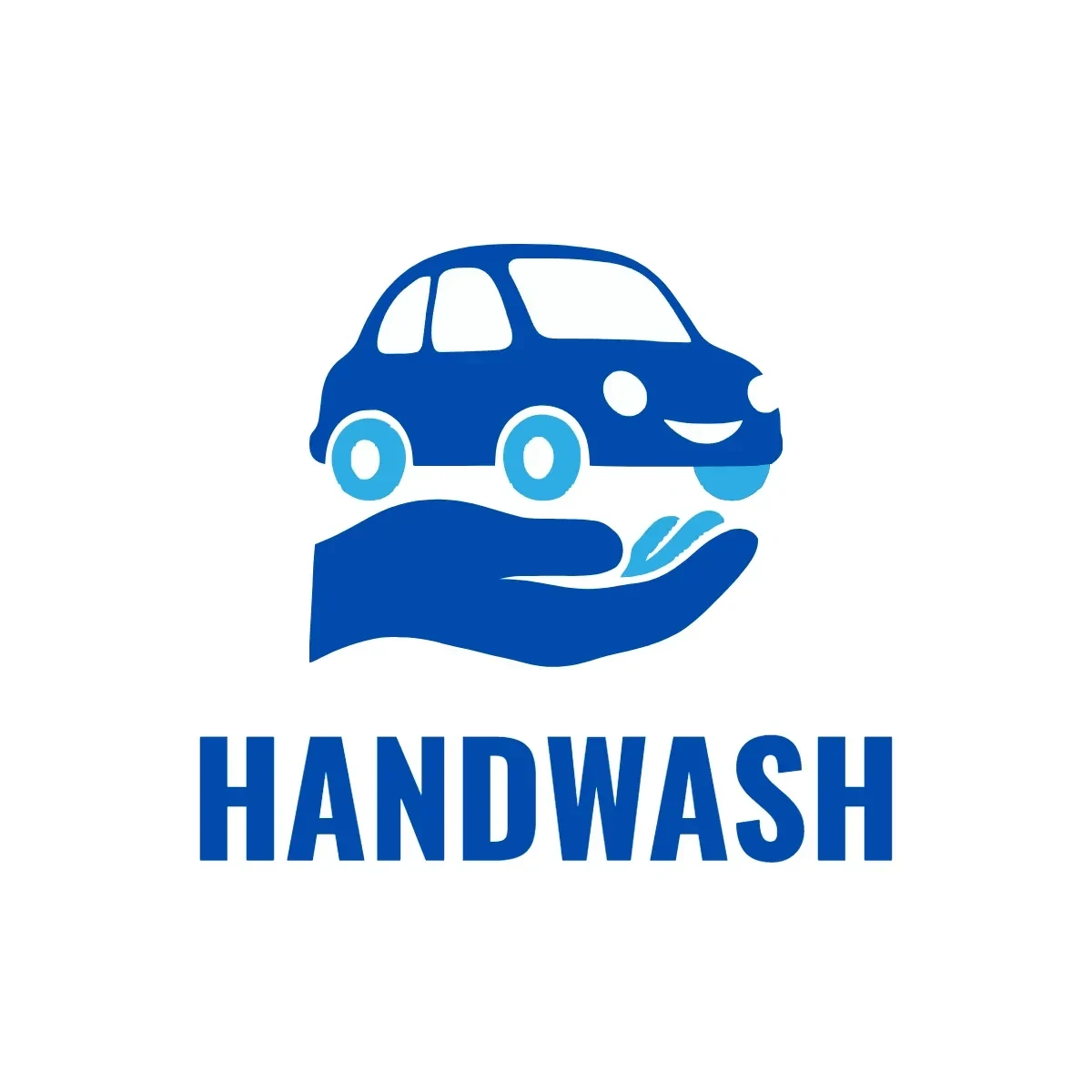 Free Hand Car Wash Logo Template