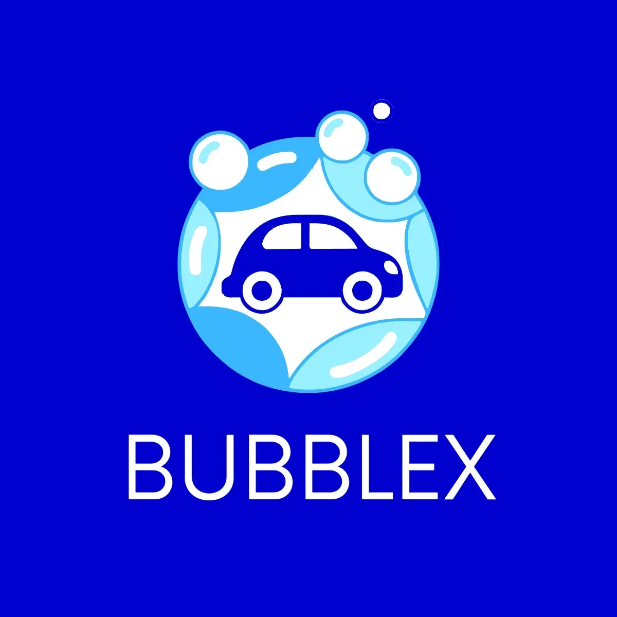 Free Bubble Car Wash Logo Template