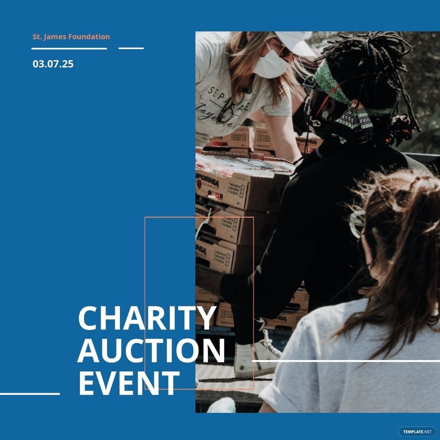 Charity Auction Linkedin Post Template