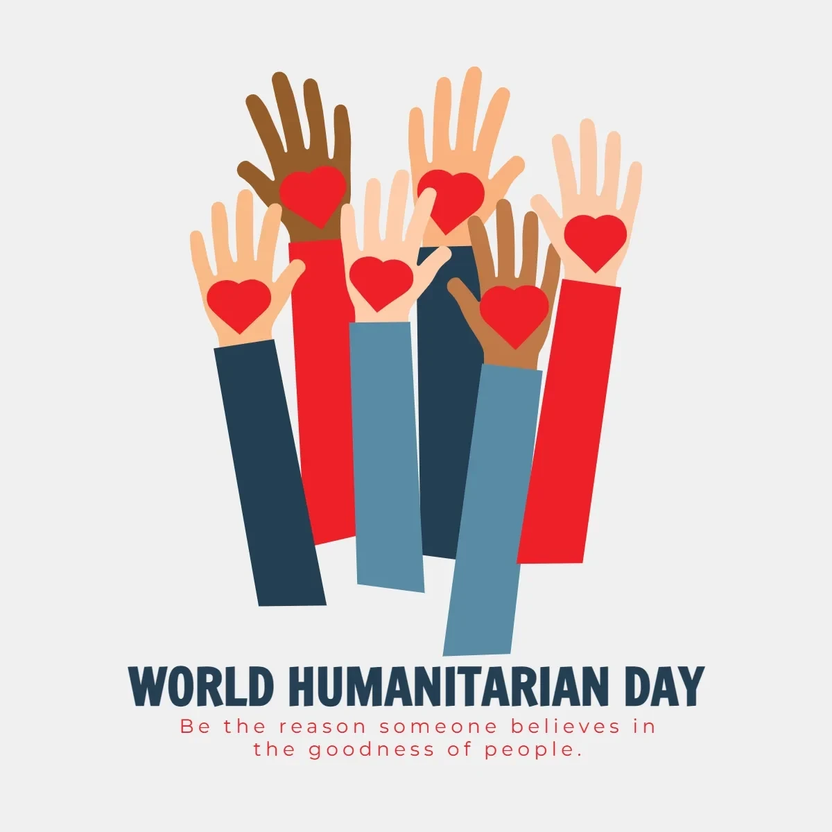 Free World Humanitarian Day Clip Art Template to Edit Online