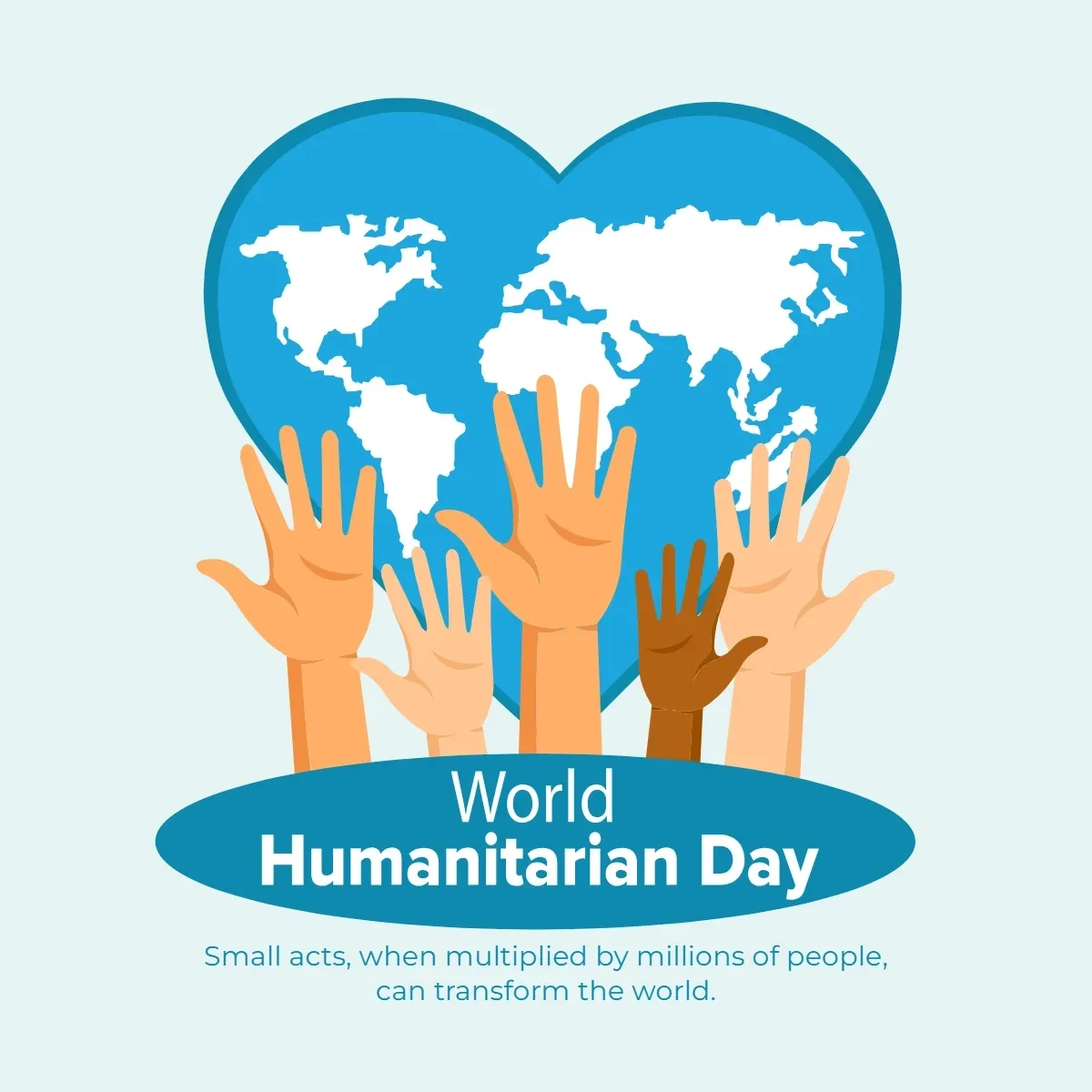 Free World Humanitarian Day Design Clip Art Template to Edit Online