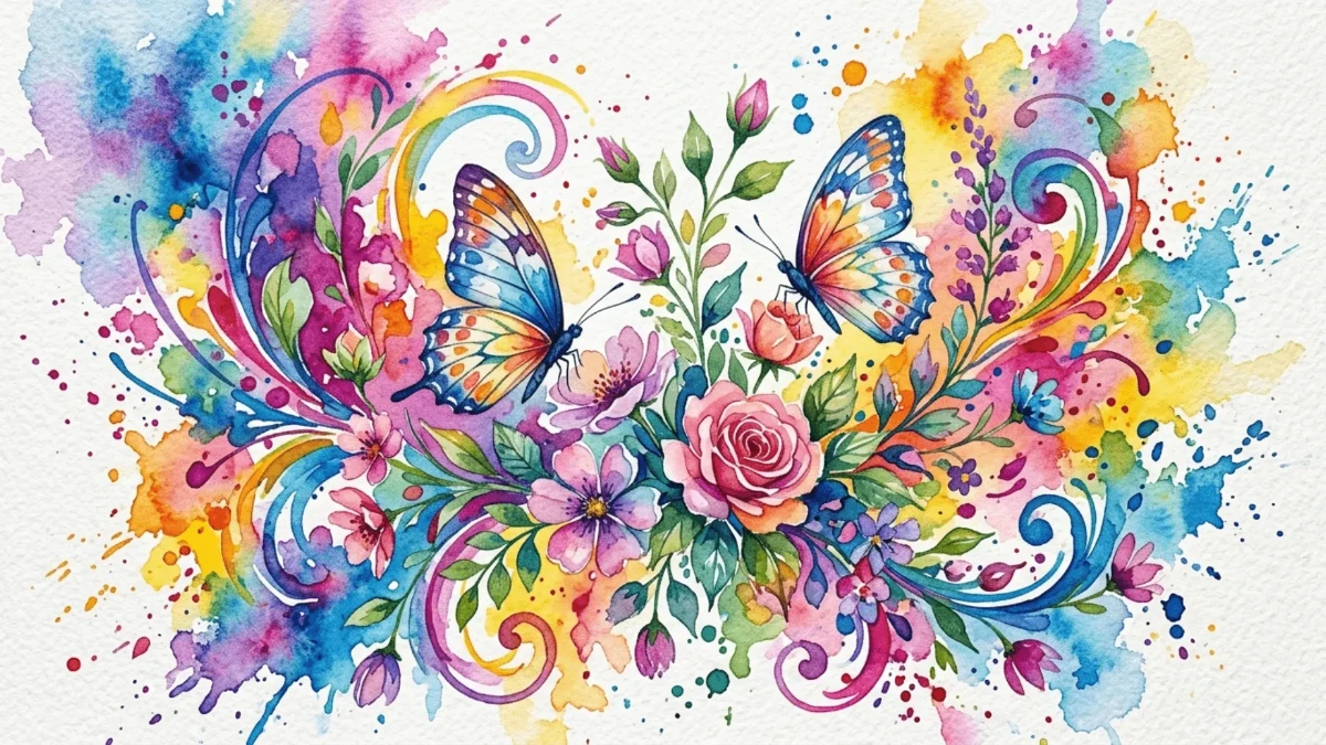 Free Color Splash Watercolor Background Template to Edit Online