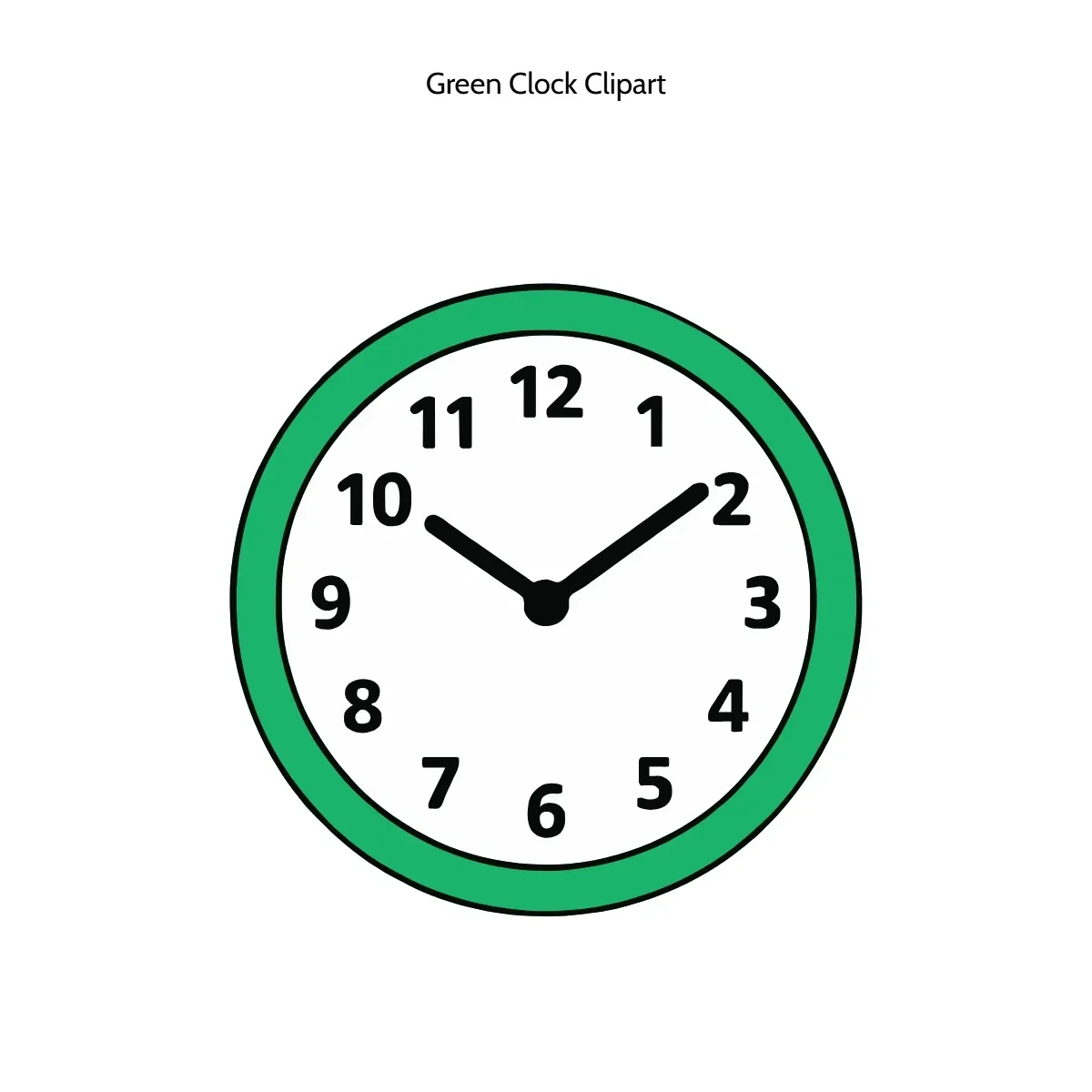 Free Green Clock Clipart Template to Edit Online