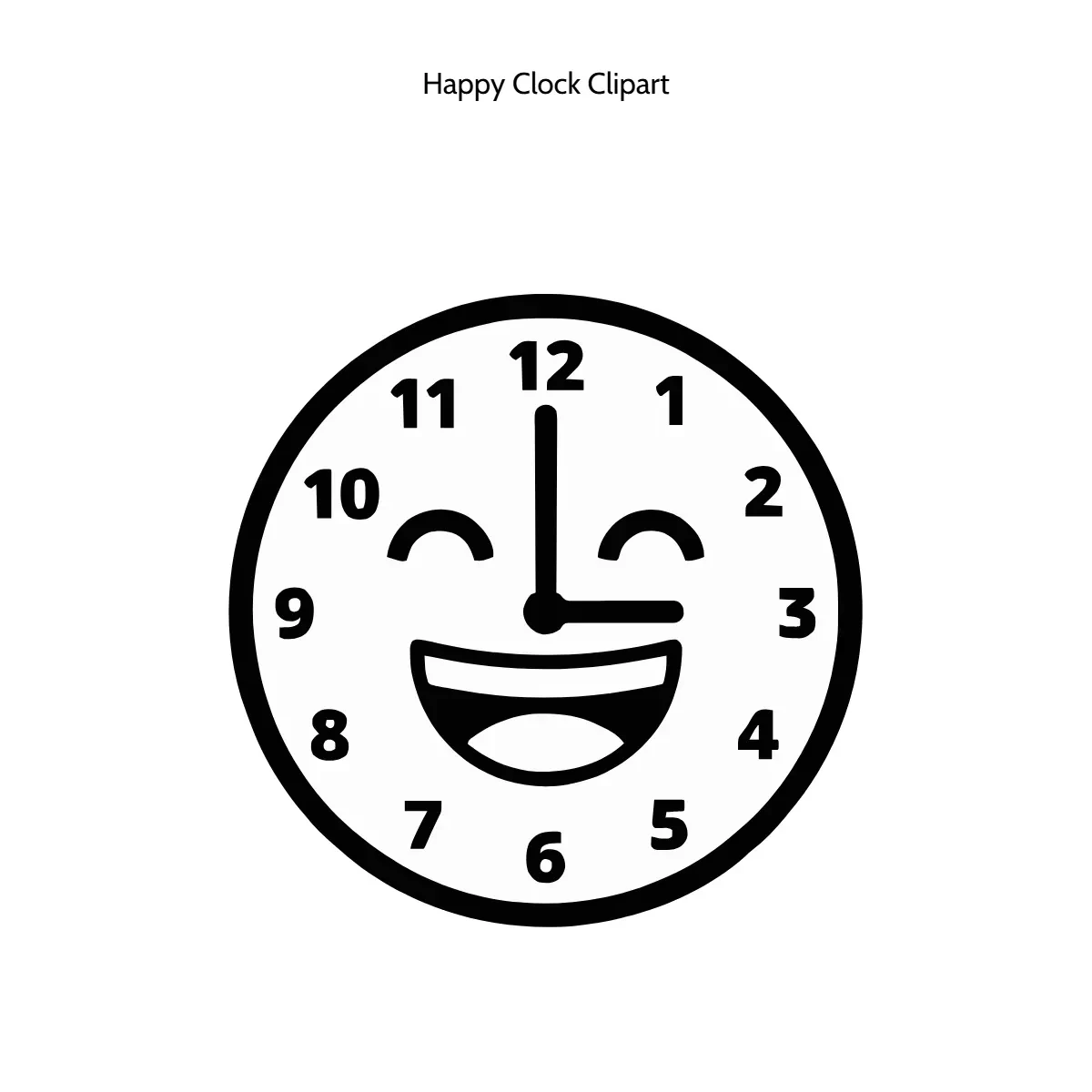Free Happy Clock Clipart Template to Edit Online