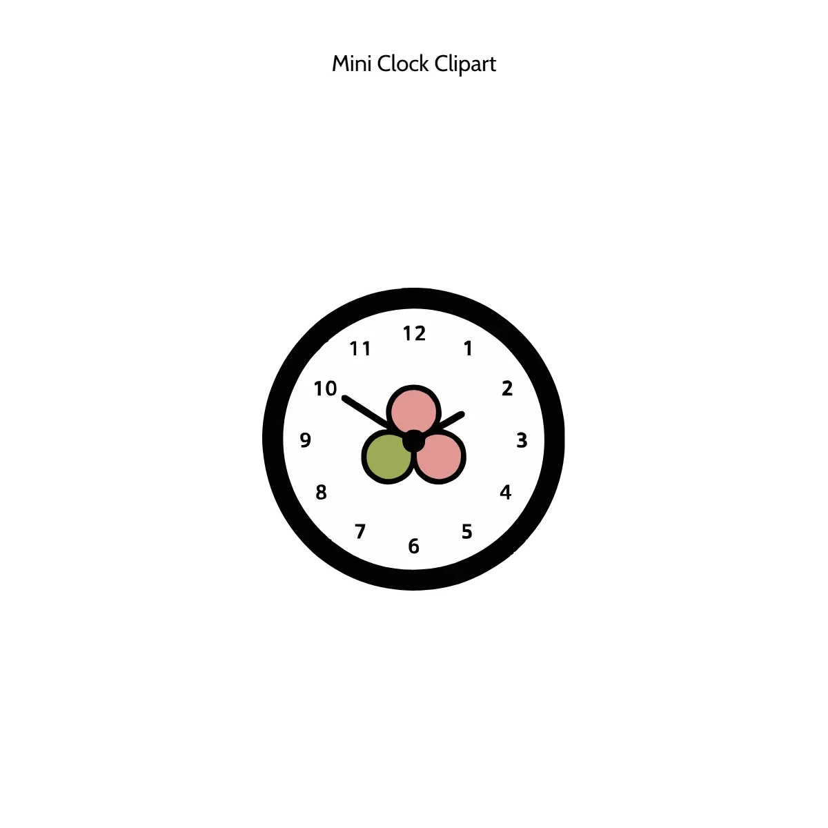 Free Mini Clock Clipart Template to Edit Online