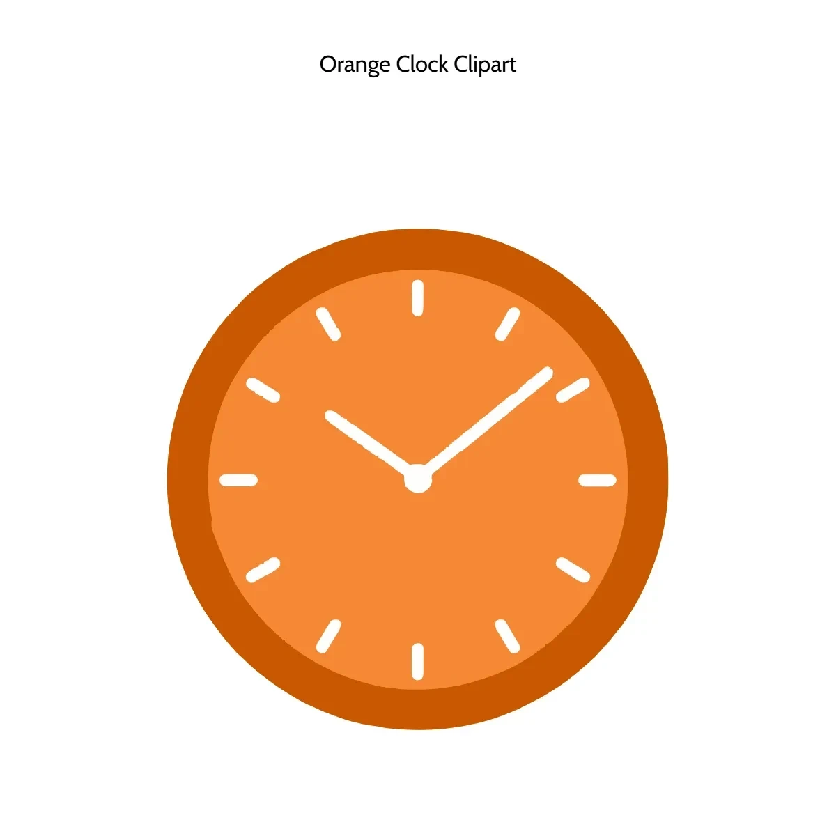 Free Orange Clock Clipart Template to Edit Online