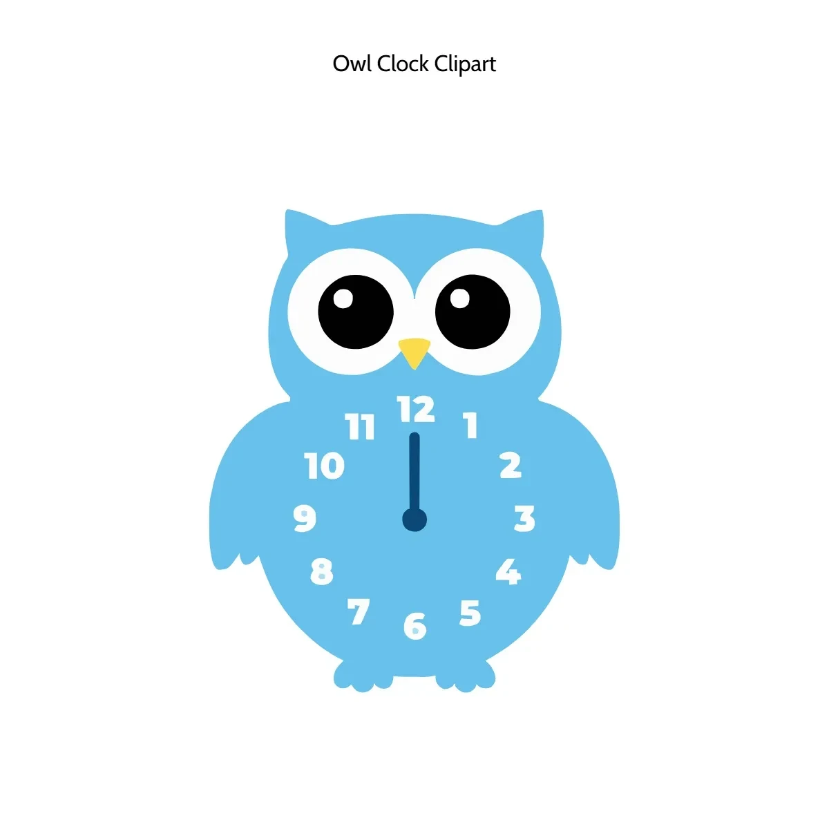 Free Owl Clock Clipart Template to Edit Online