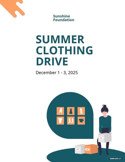 Free Charity Clothing Drive Flyer Template - Google Docs, Word Within Clothing Drive Flyer Template