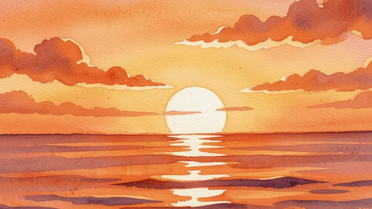 Free Sunset Watercolor Background Template to Edit Online