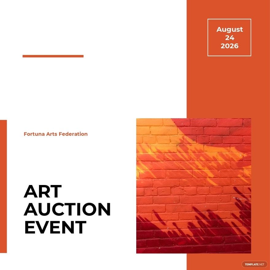 Charity Art Auction Instagram Post Template