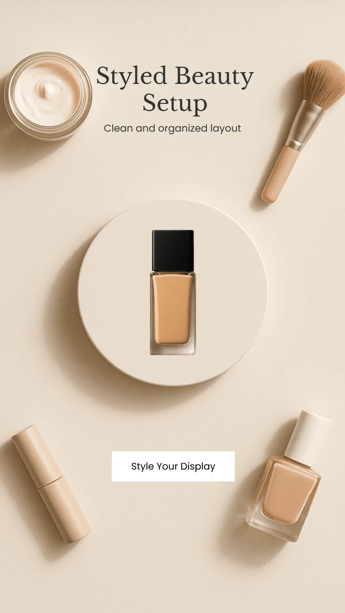 Free Beauty Flat Lay Background Template to Edit Online