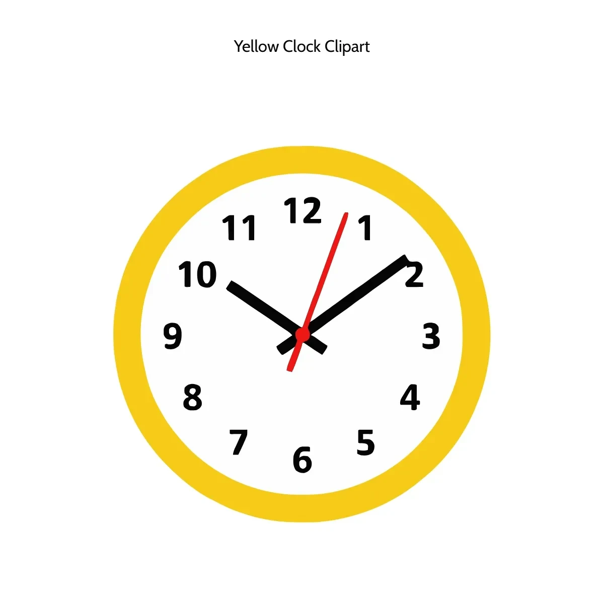 Free Yellow Clock Clipart Template to Edit Online