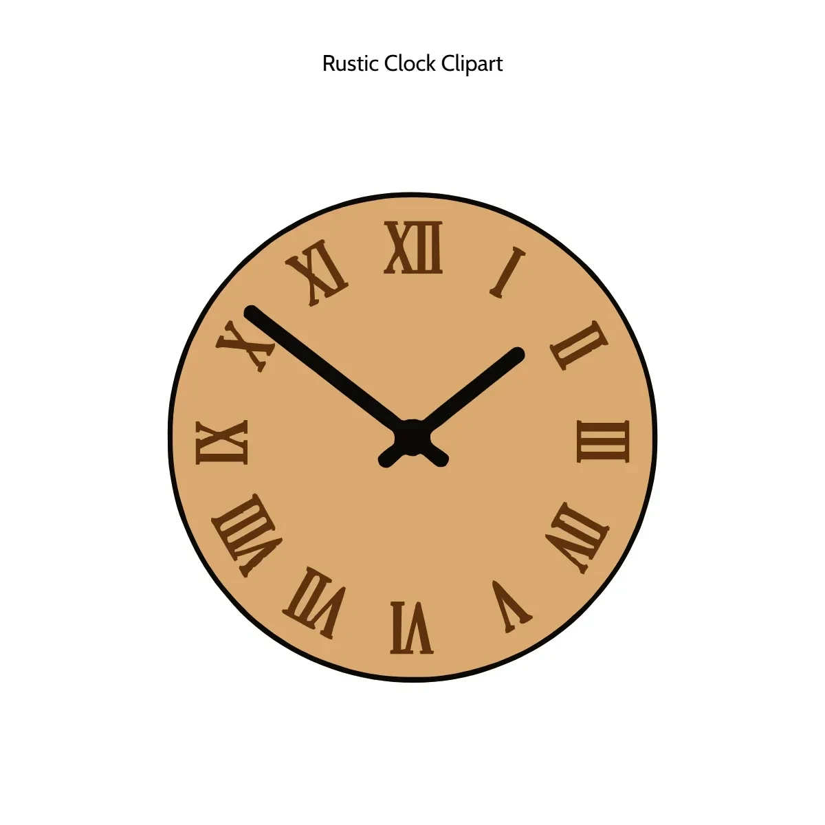 Free Rustic Clock Clipart Template to Edit Online