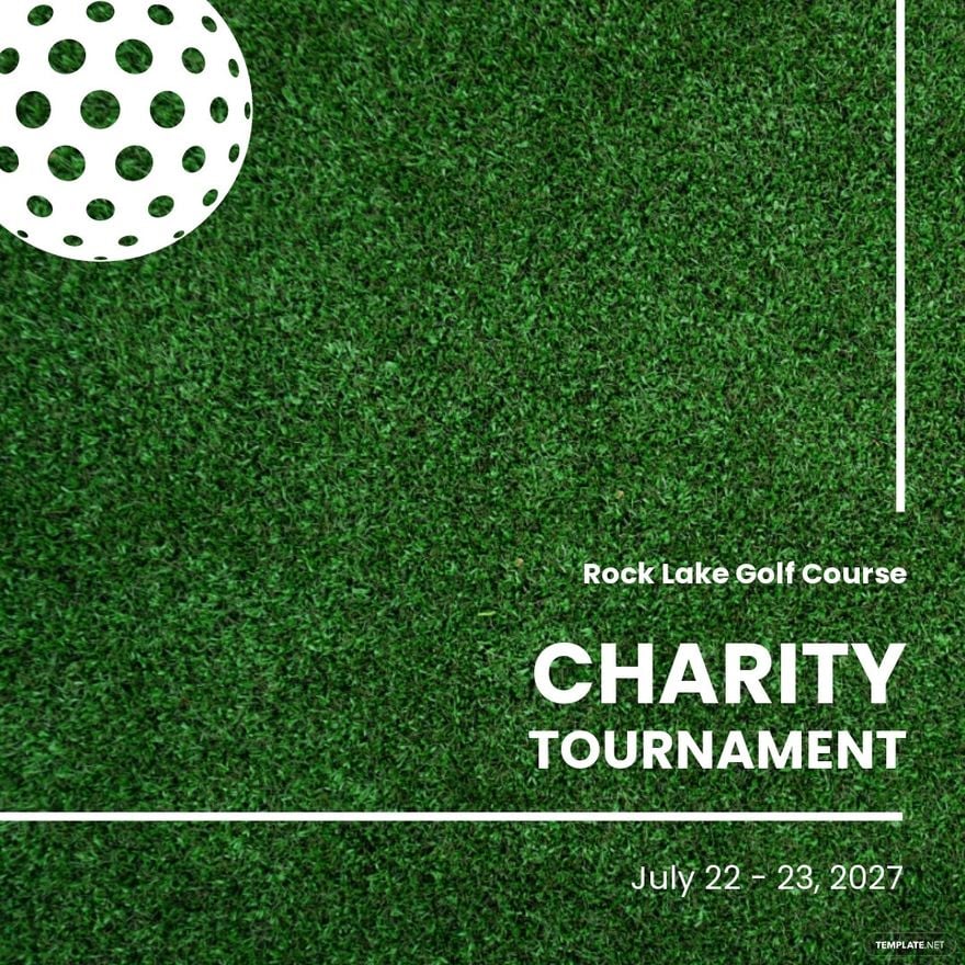 Charity Golf Tournament Instagram Post Template