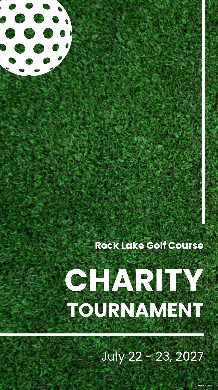 Charity Golf Tournament Whatsapp Post Template