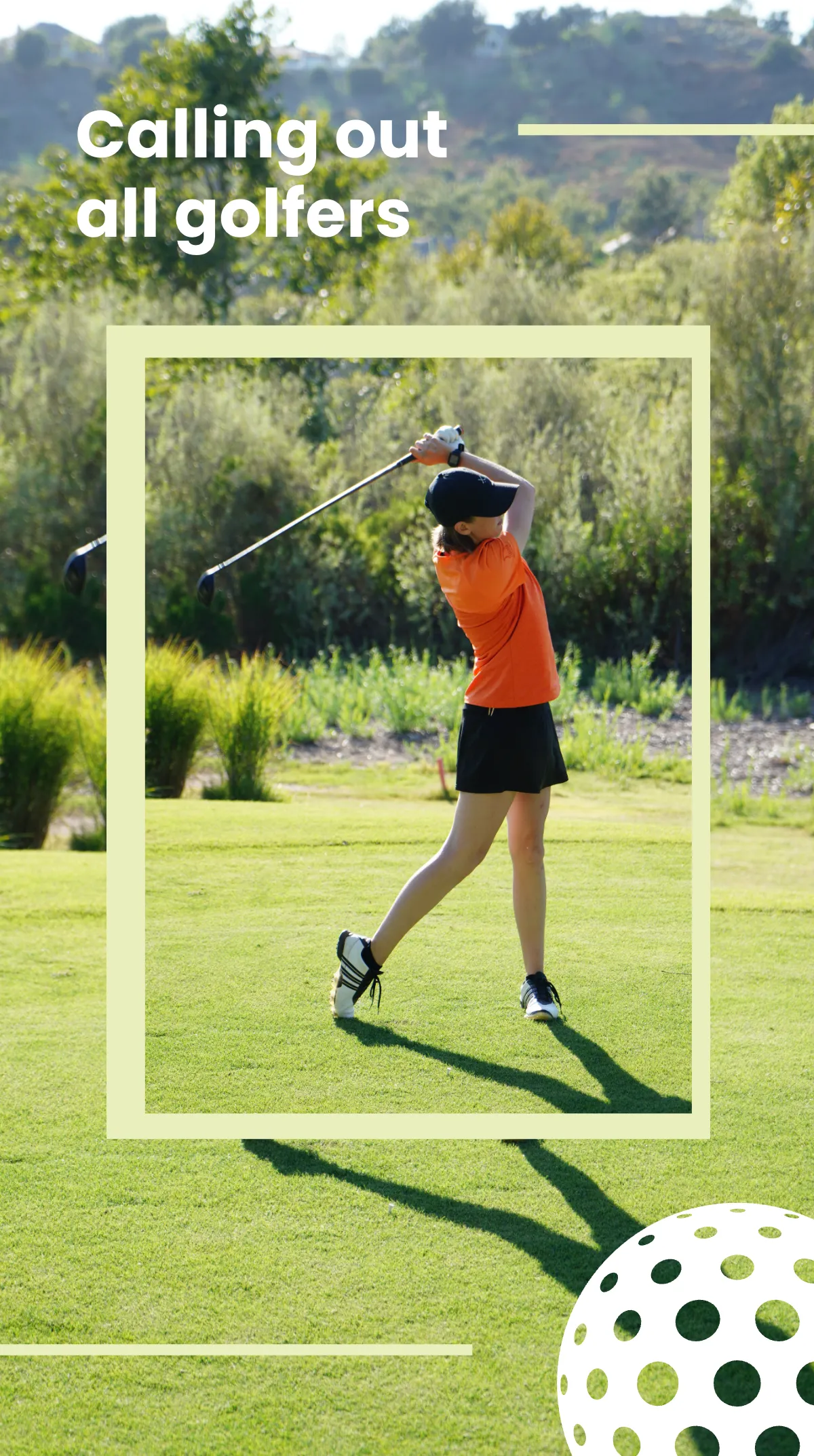 Free Charity Golf Tournament Instagram Story Template to Edit Online