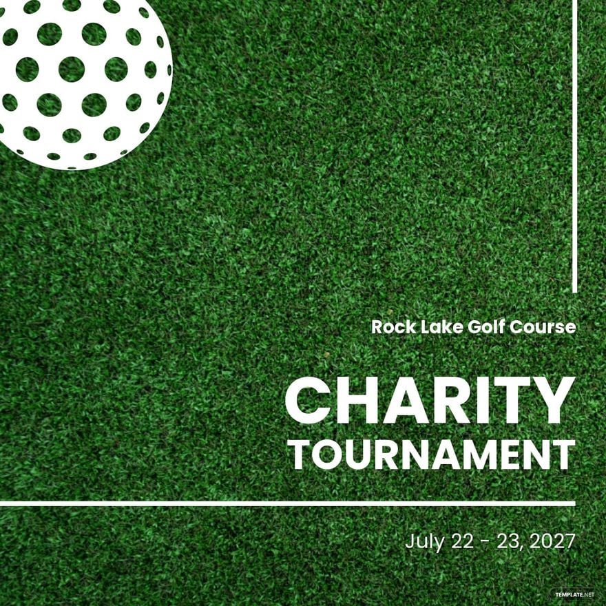 Charity Golf Tournament Linkedin Post Template