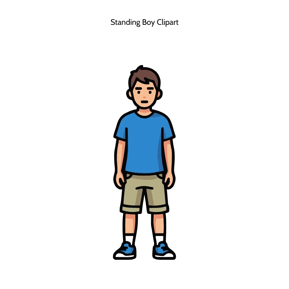 Free Standing Boy Clipart Template to Edit Online