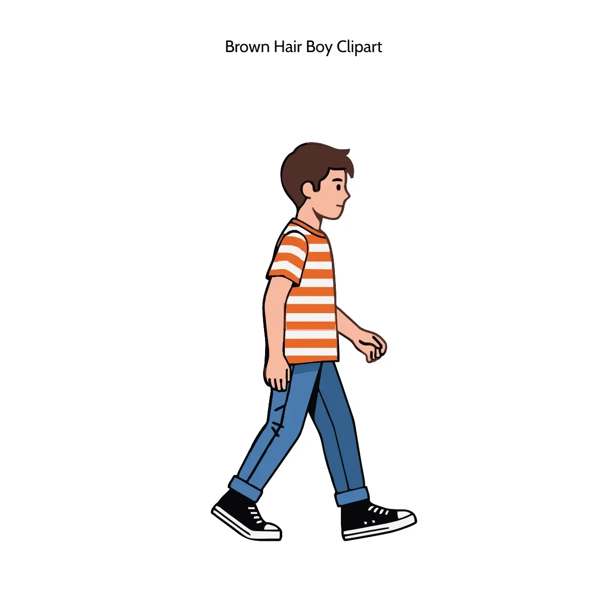 Free Brown Hair Boy Clipart Template to Edit Online