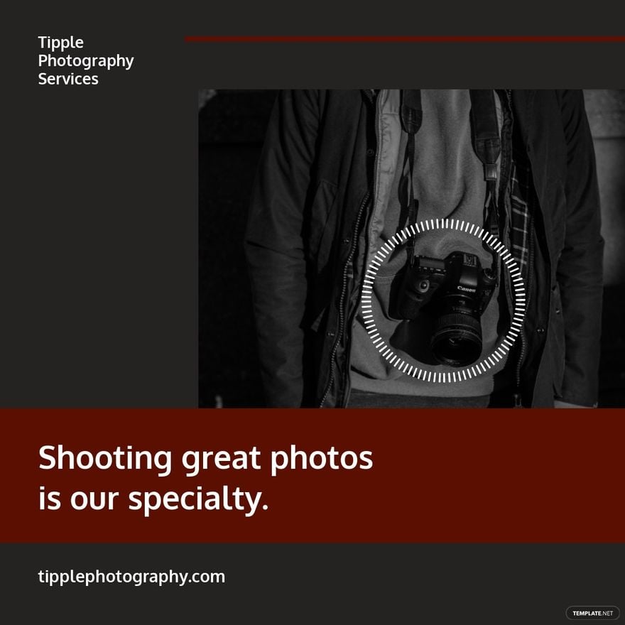Free Photography Marketing Linkedin Post Template