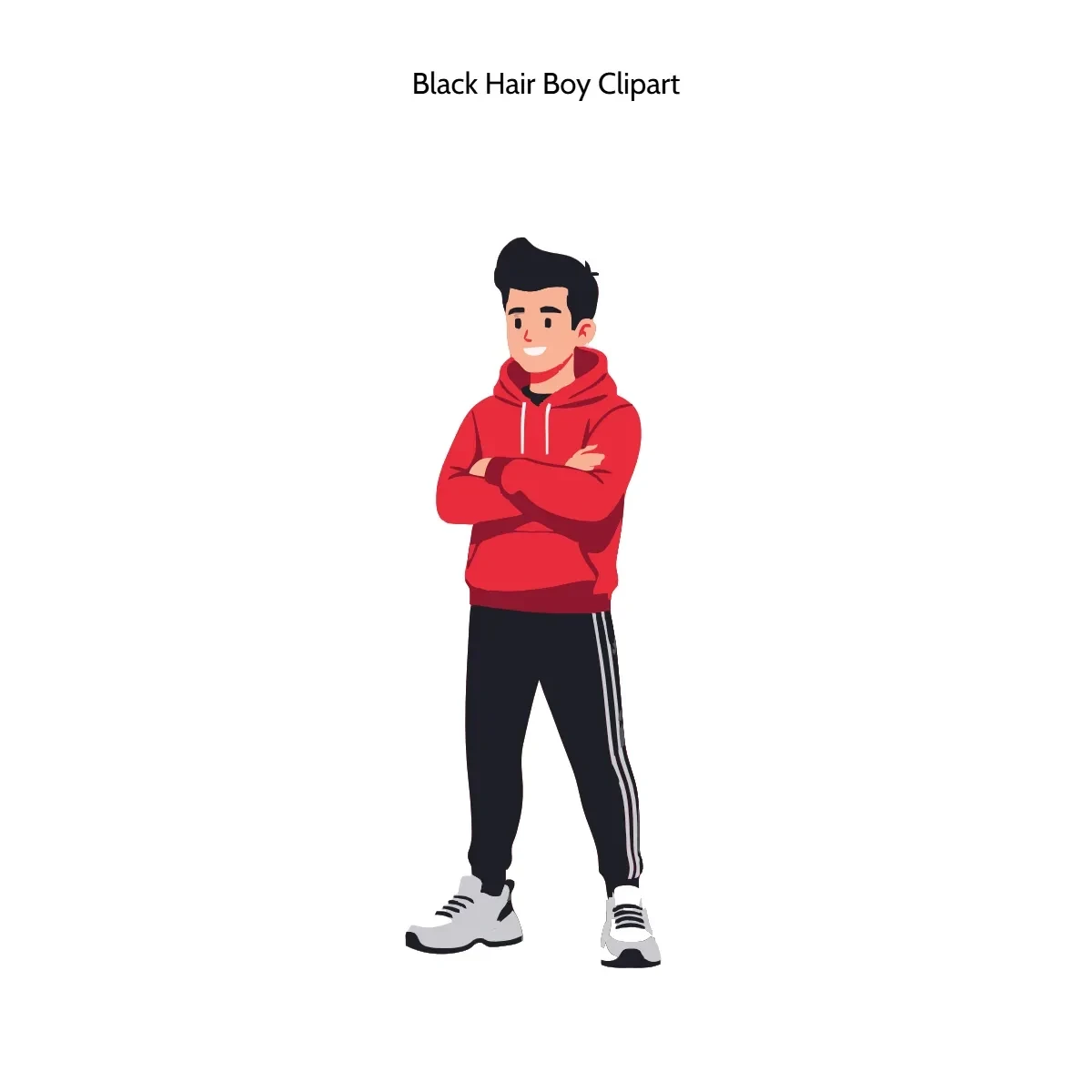 Free Black Hair Boy Clipart Template to Edit Online