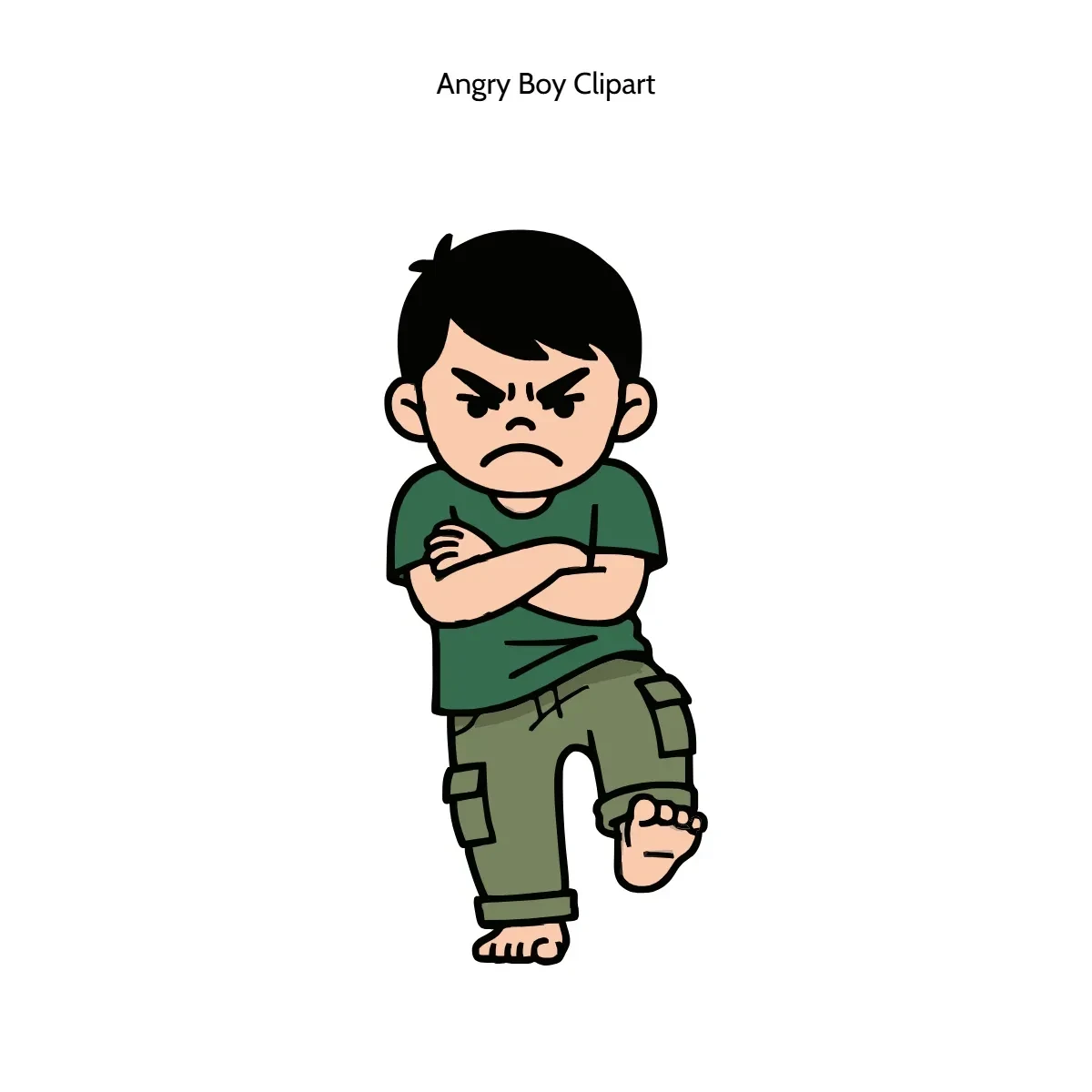 Free Angry Boy Clipart Template to Edit Online