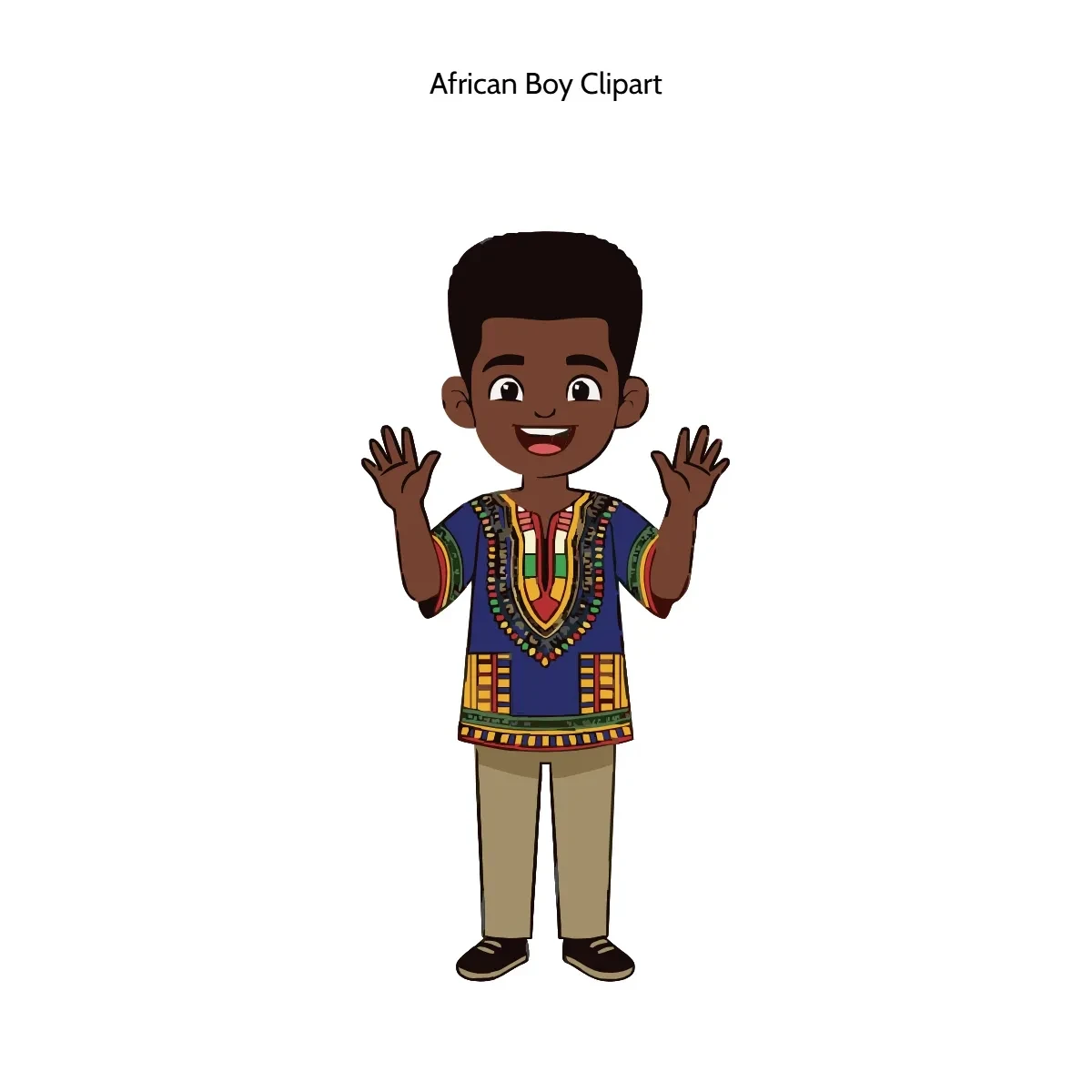 Free African Boy Clipart Template to Edit Online