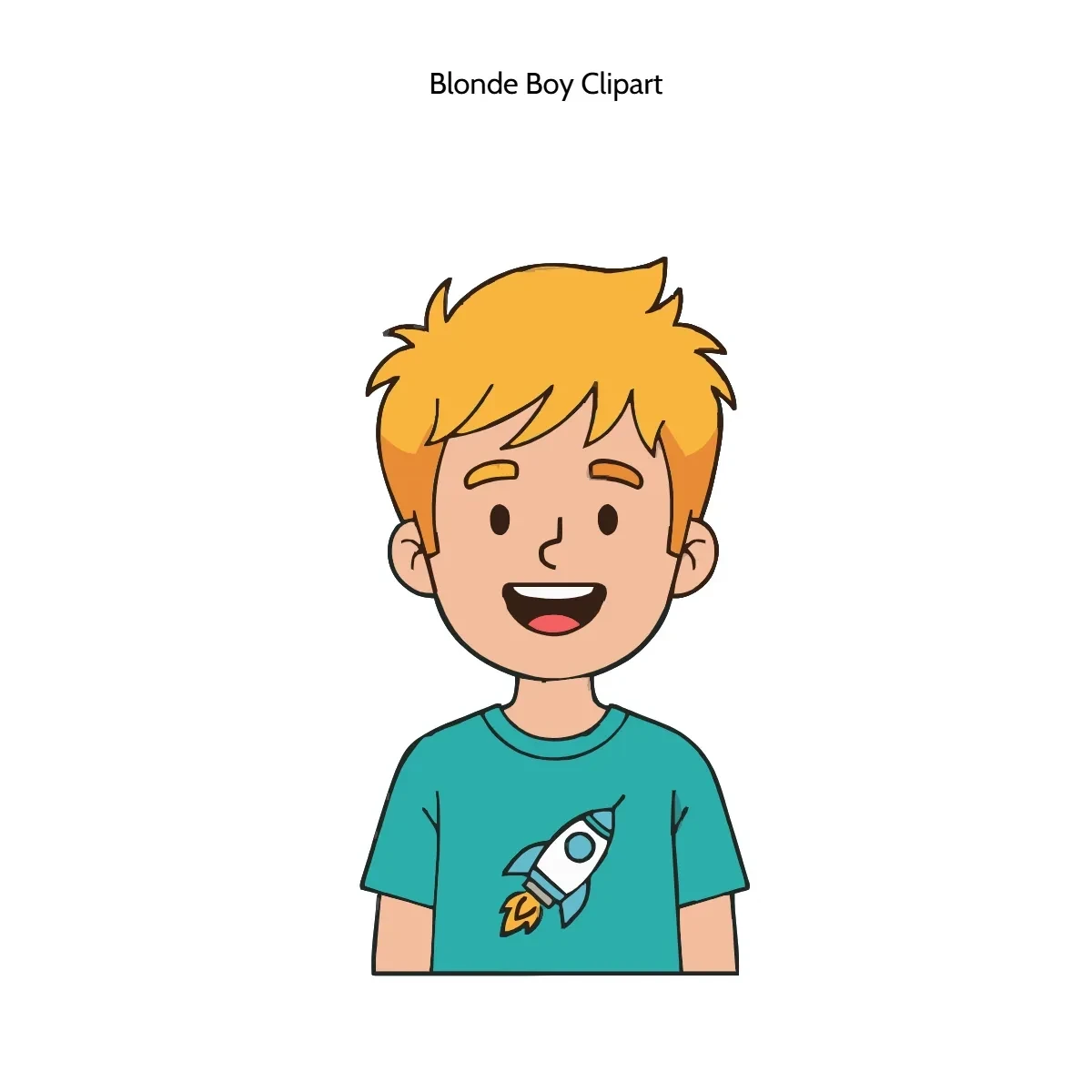 Free Blonde Boy Clipart Template to Edit Online