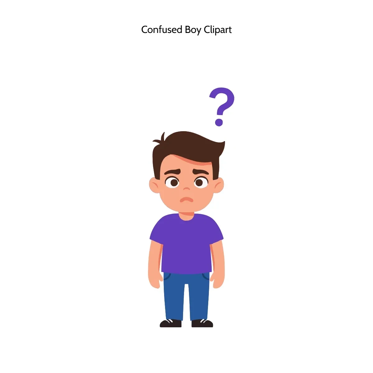 Free Confused Boy Clipart Template to Edit Online
