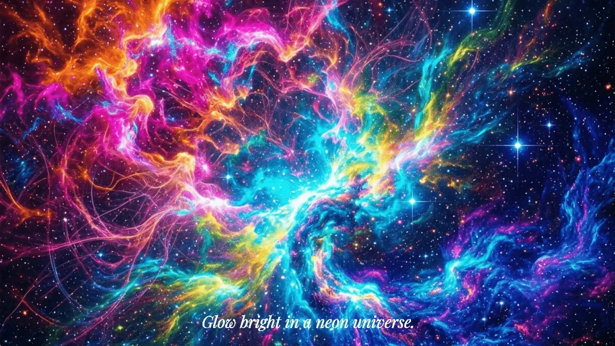 Free Neon Galaxy Background Template to Edit Online