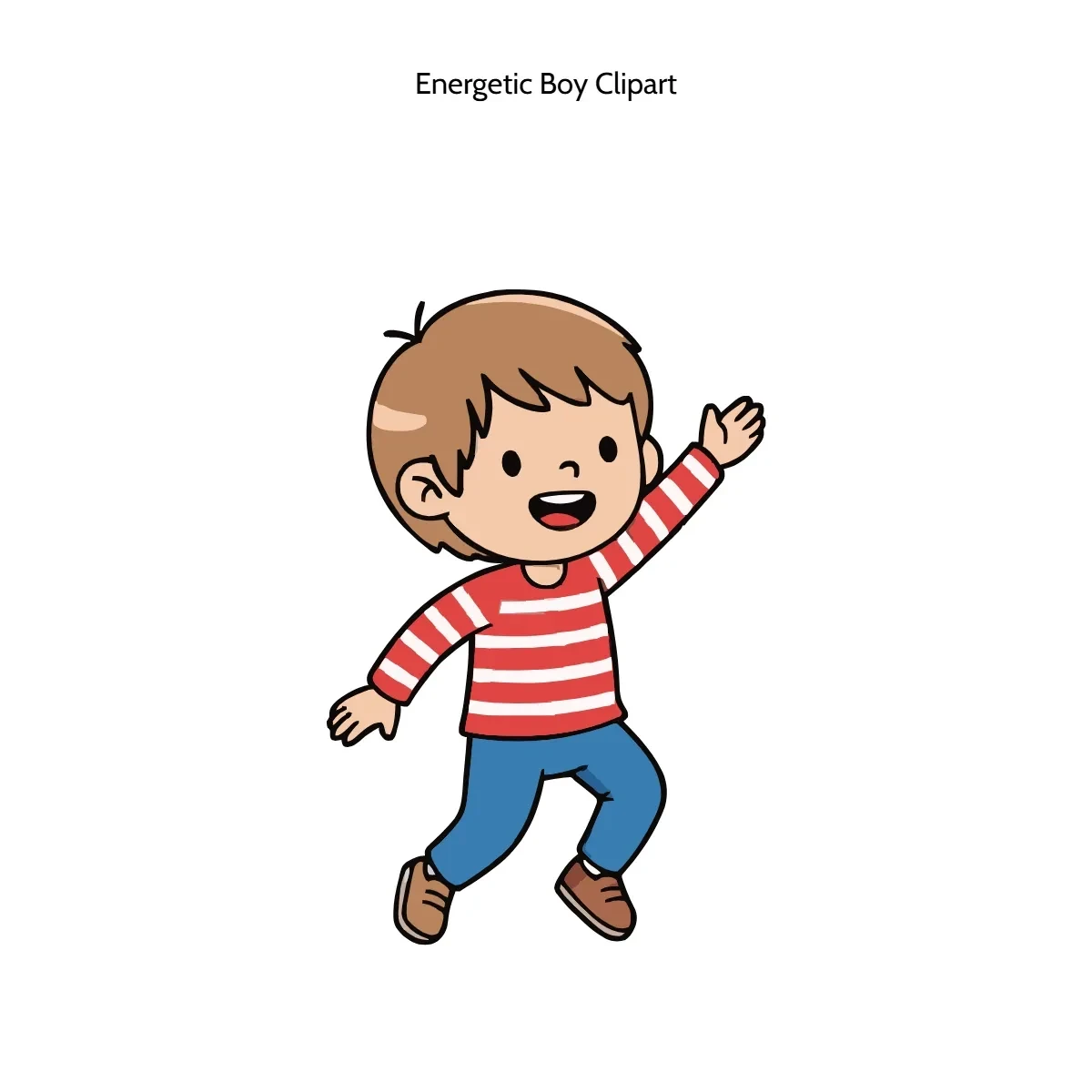 Free Energetic Boy Clipart Template to Edit Online