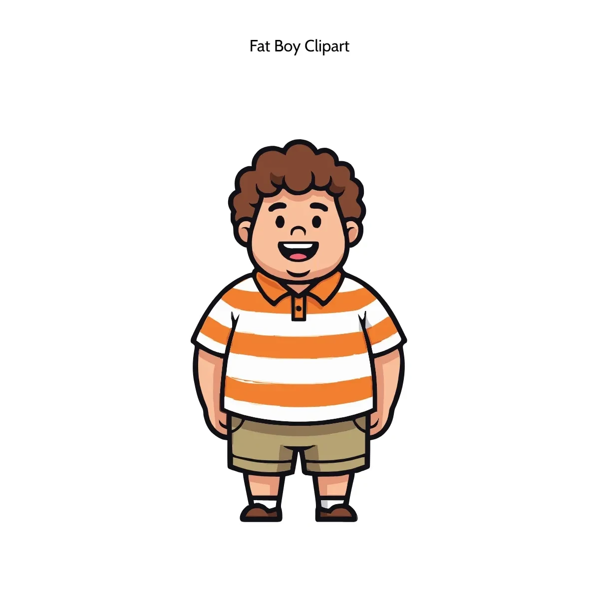 Free Fat Boy Clipart Template to Edit Online