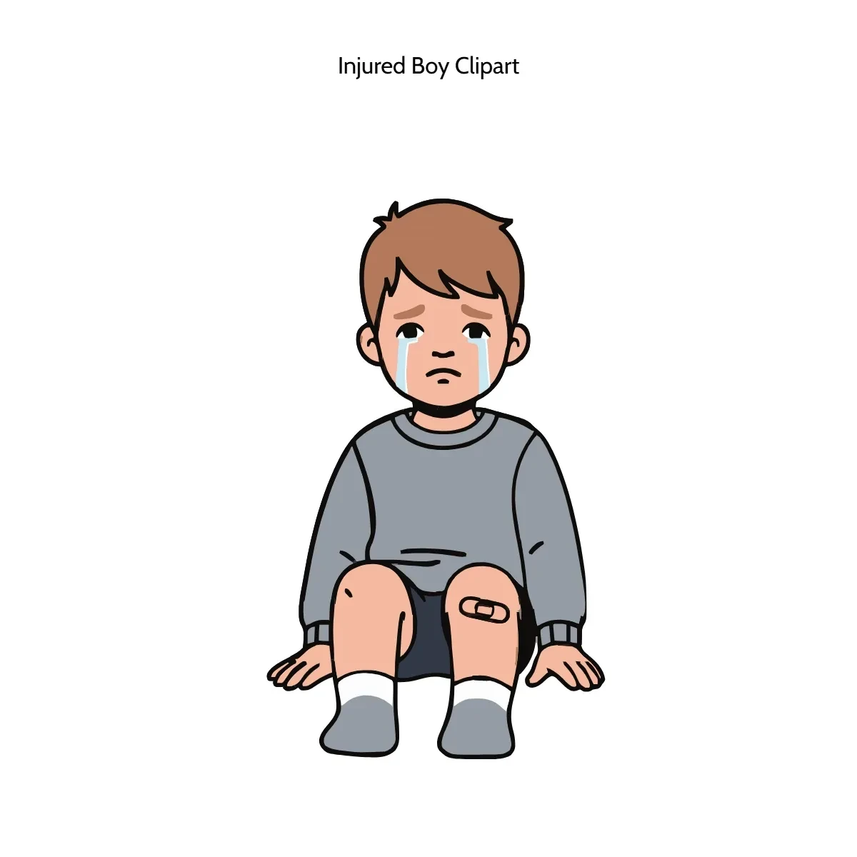 Free Injured Boy Clipart Template to Edit Online