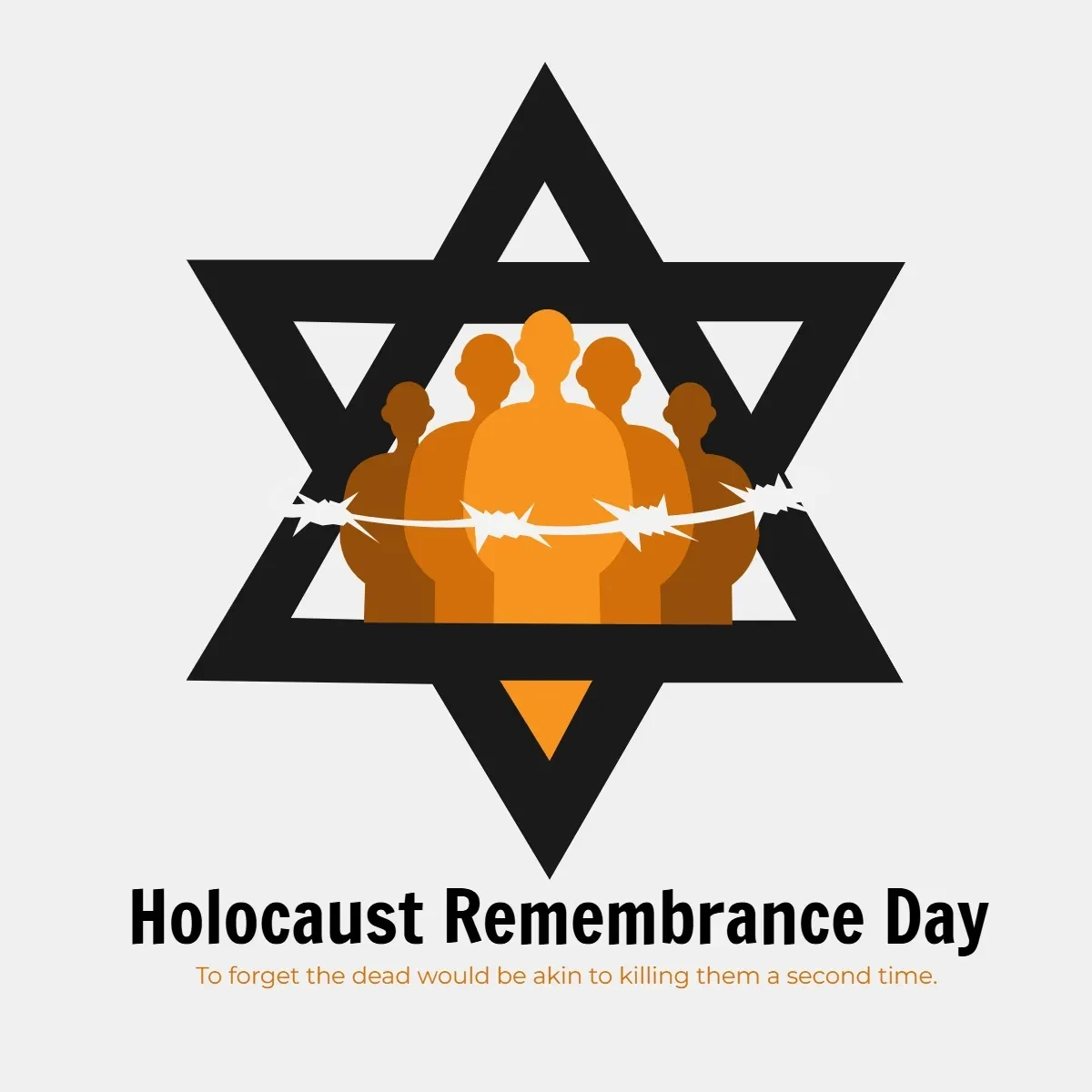 Free Holocaust Remembrance Day Icon Clip Art Template to Edit Online