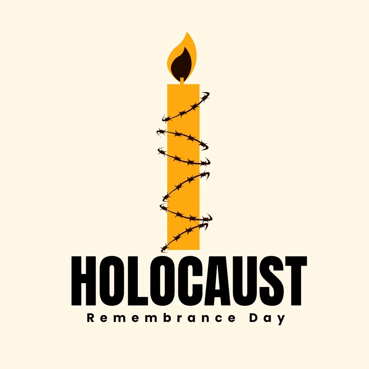 Free Holocaust Remembrance Day Simple Clip Art Template to Edit Online Free Holocaust Remembrance Day Simple Clip Art Template to Edit Online
