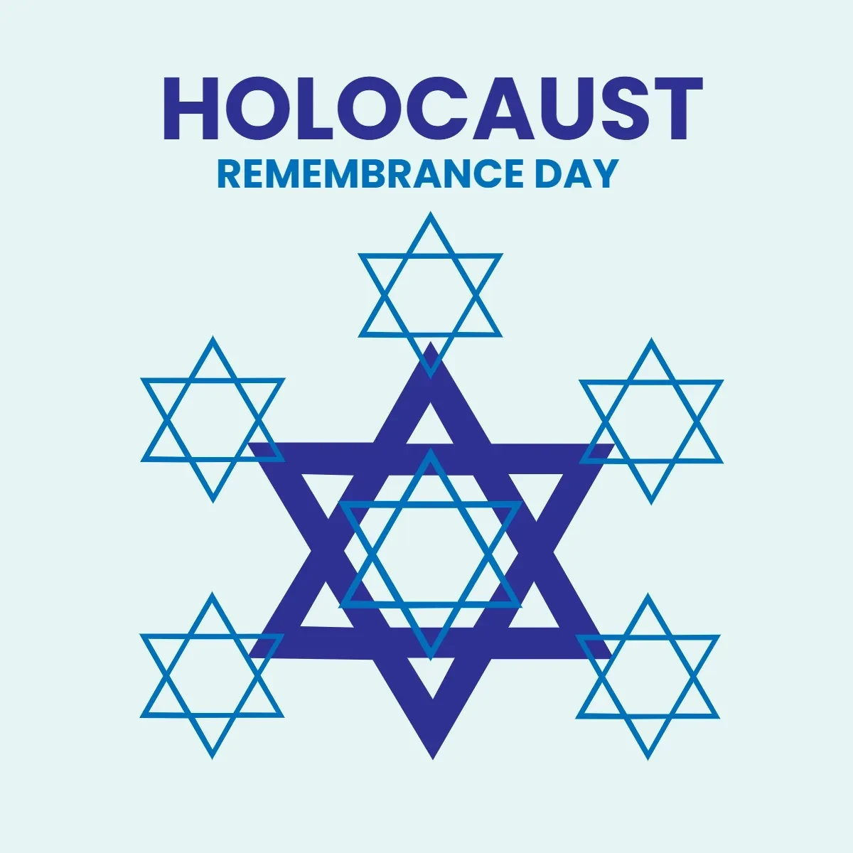 Free Holocaust Remembrance Day Blue Clip Art Template to Edit Online Free Holocaust Remembrance Day Blue Clip Art Template to Edit Online