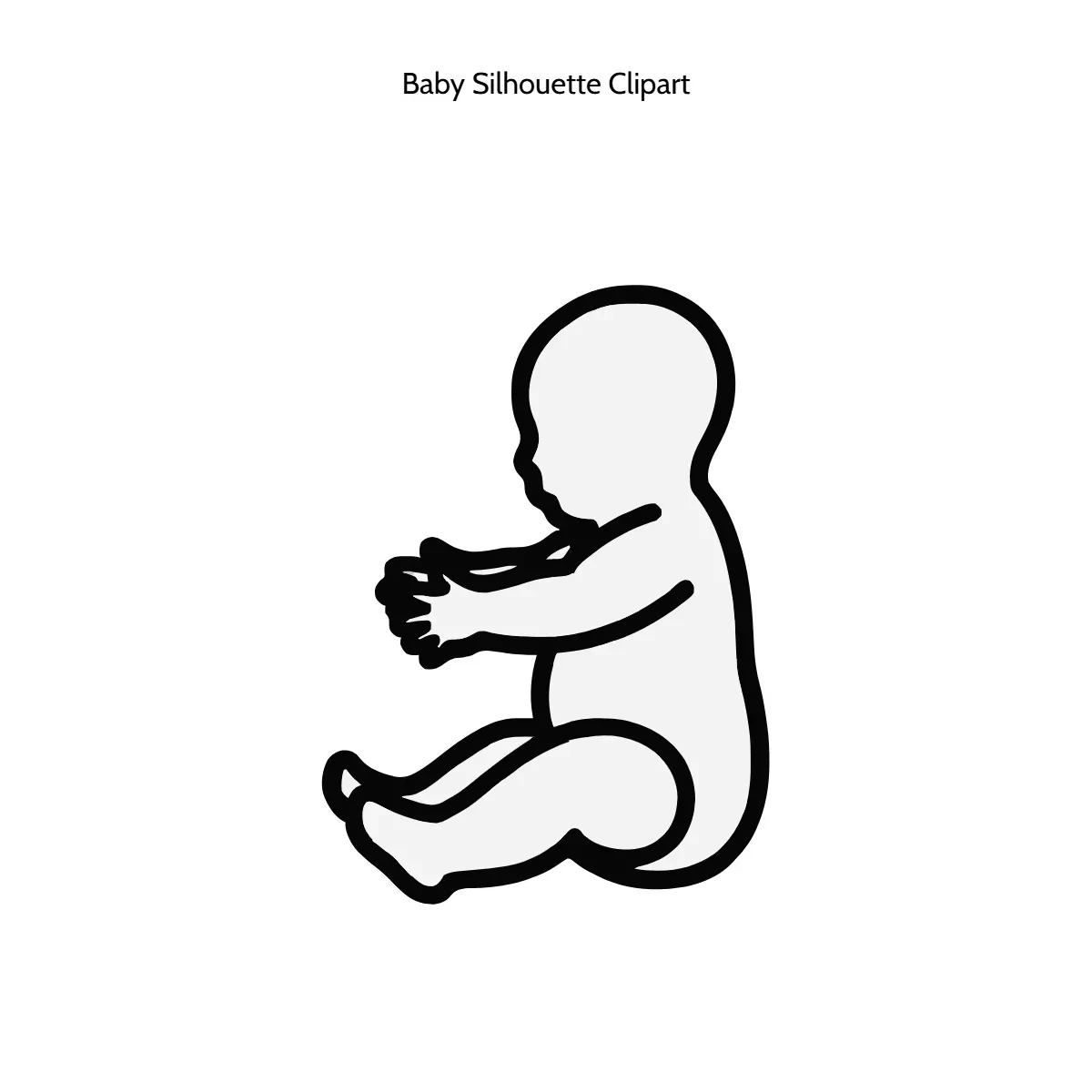 Free Baby Silhouette Clipart Template to Edit Online