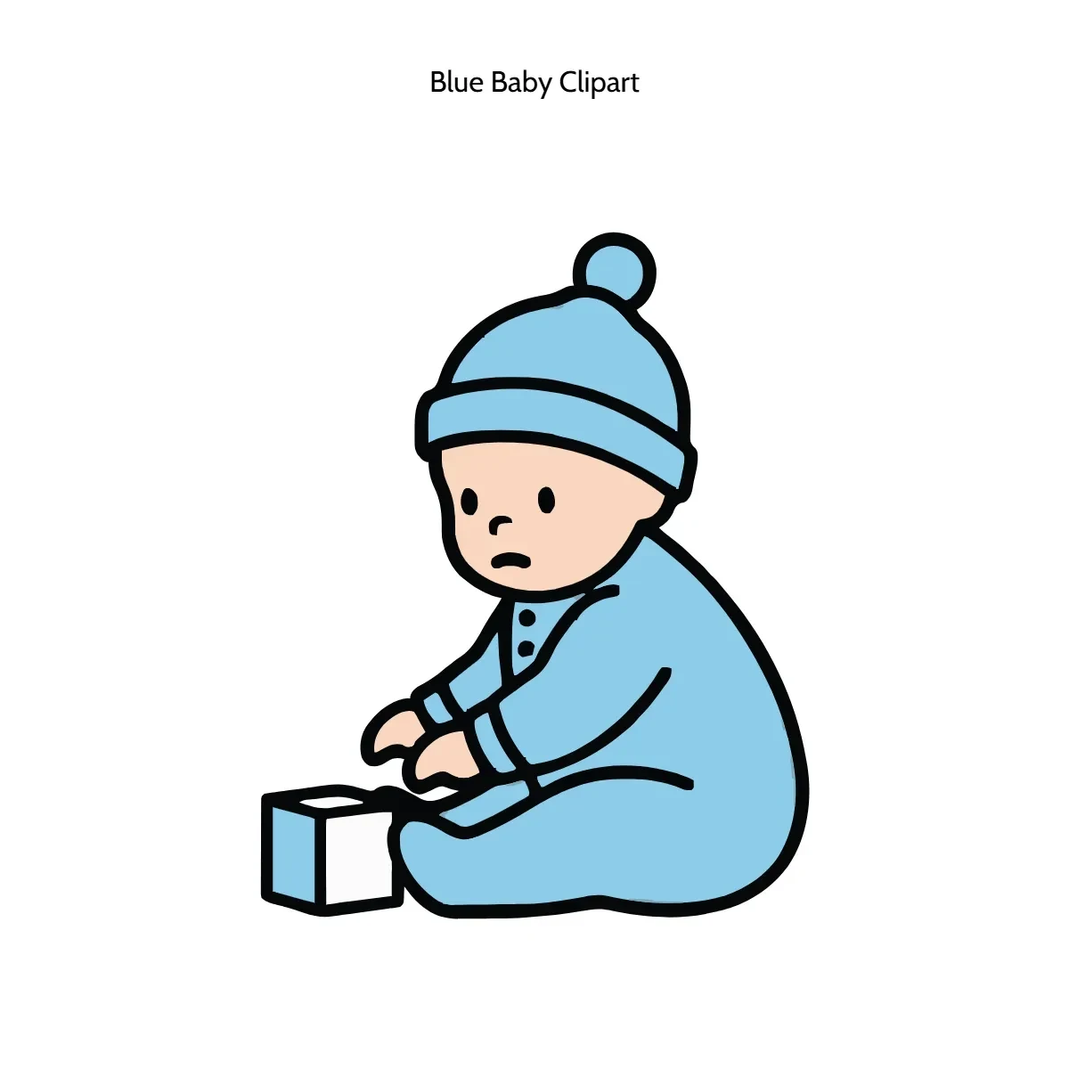 Free Blue Baby Clipart Template to Edit Online