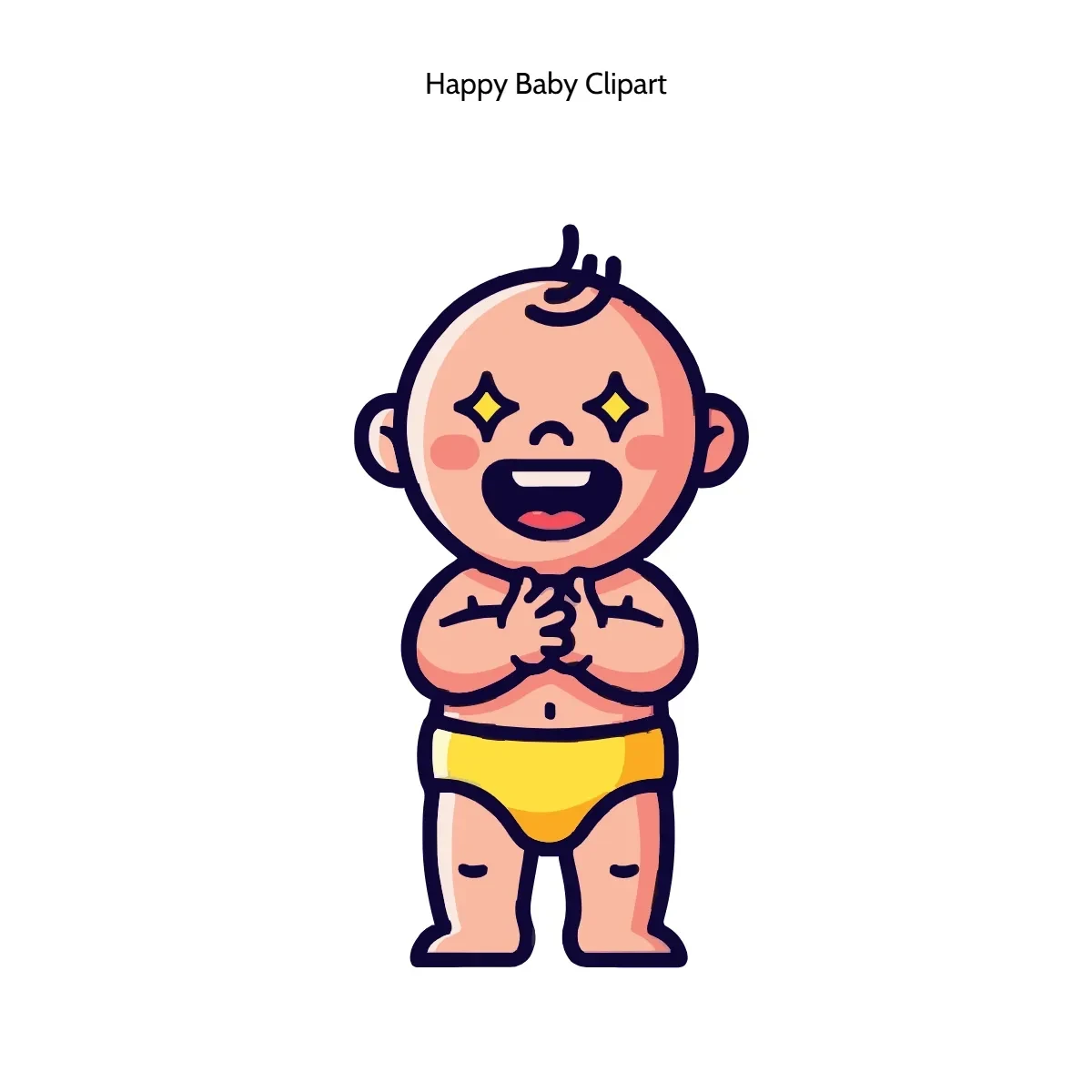 Free Happy Baby Clipart Template to Edit Online