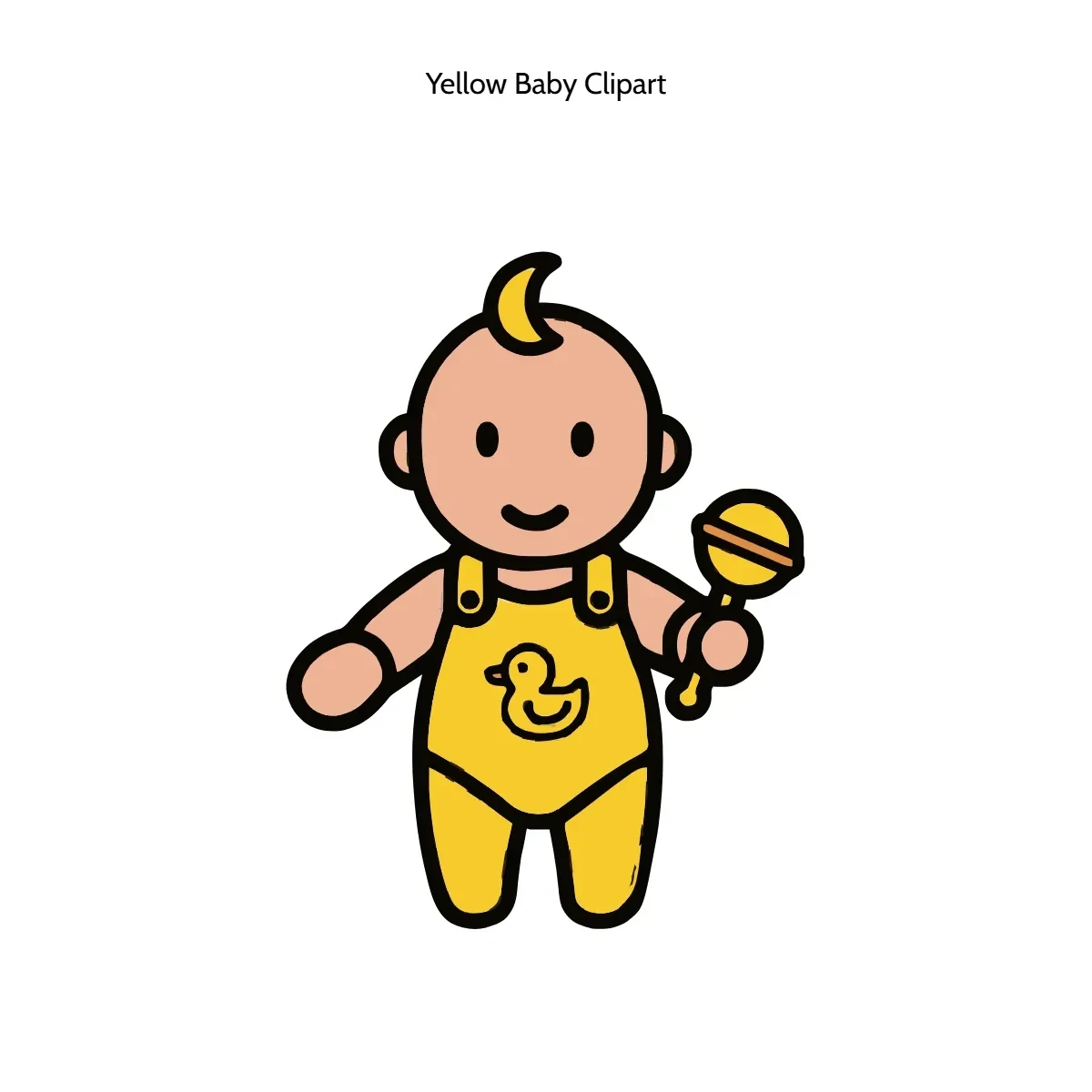 Free Yellow Baby Clipart Template to Edit Online