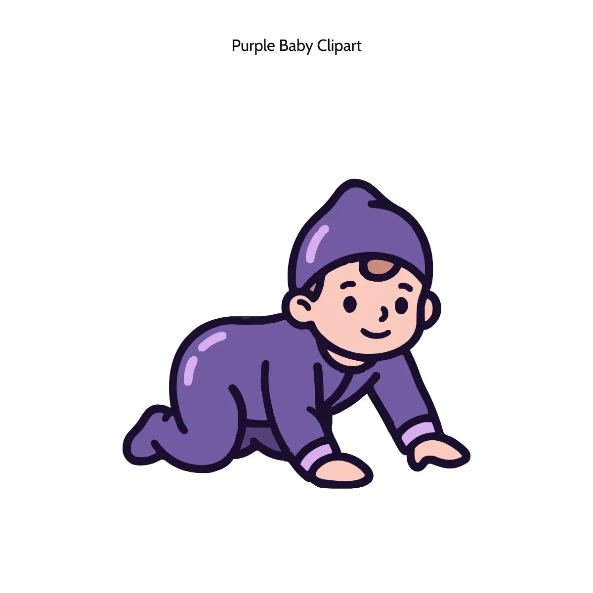 Free Purple Baby Clipart Template to Edit Online