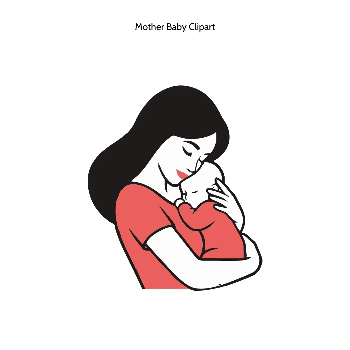 Free Mother Baby Clipart Template to Edit Online
