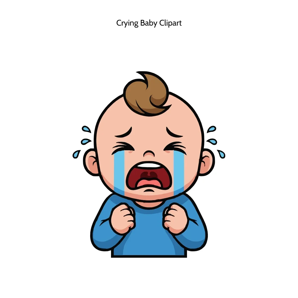 Free Crying Baby Clipart Template to Edit Online