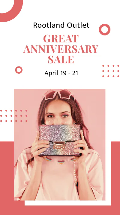 Free Anniversary Sale Instagram Story Template to Edit Online