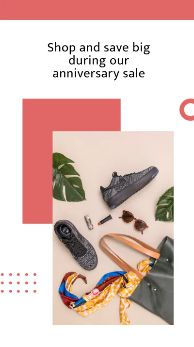 Free Anniversary Sale Instagram Story Template to Edit Online