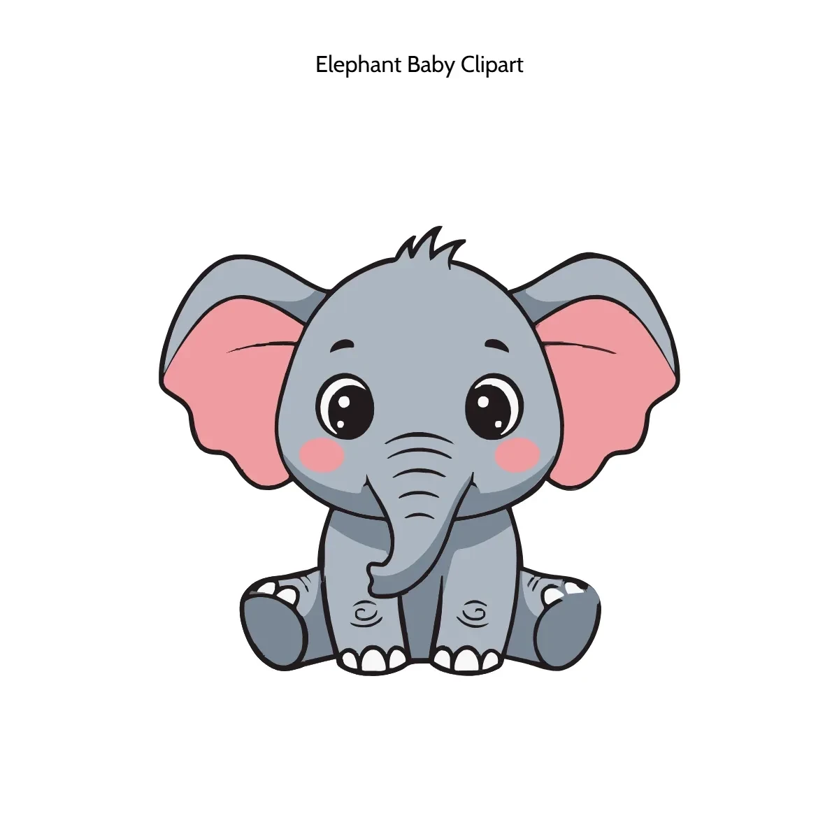 Free Elephant Baby Clipart Template to Edit Online