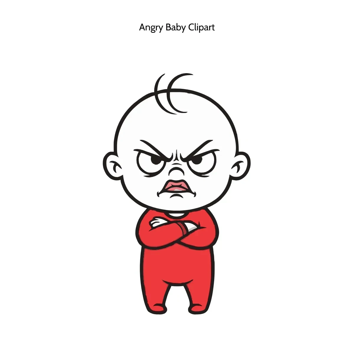 Free Angry Baby Clipart Template to Edit Online